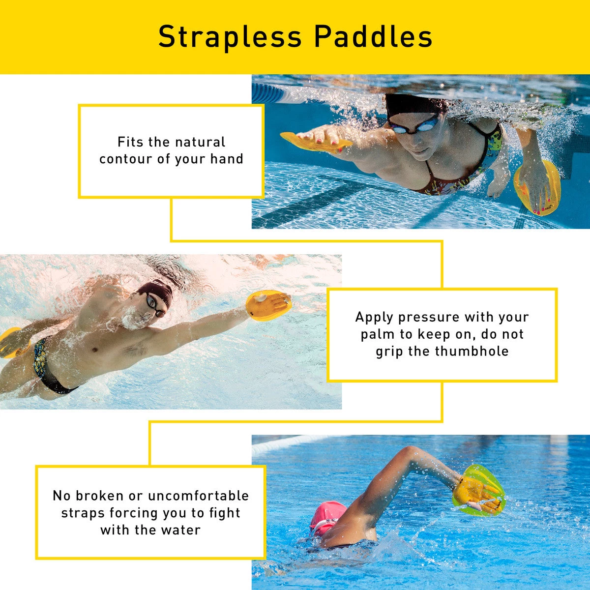 Finis Agility Paddles (Strapless) - Floating 5 Finis Agility Paddles (Strapless) - Floating - Image 3