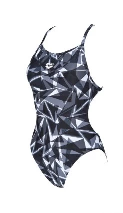 Arena Womens Shattered Glass Lightech One Piece - Black