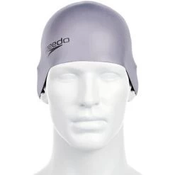 Speedo Plain Moulded Silicone Cap - Chrome