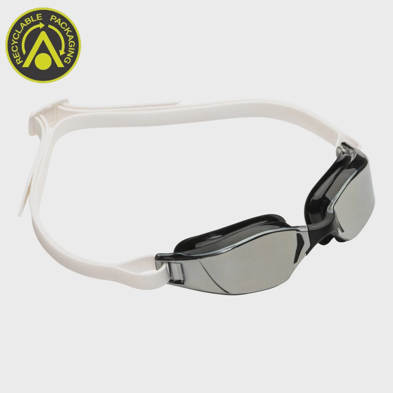 AQUA SPHERE Aquasphere Xceed Goggles - Silver Titanium Mirror Lens Black White 3 AQUA SPHERE Aquasphere Xceed Goggles - Silver Titanium Mirror Lens Black White
