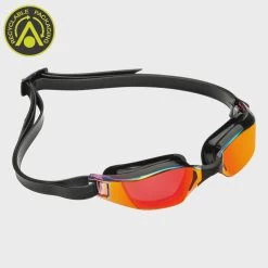 AQUA SPHERE Aquasphere Xceed Goggles - Red Titanium Mirror Lens Black