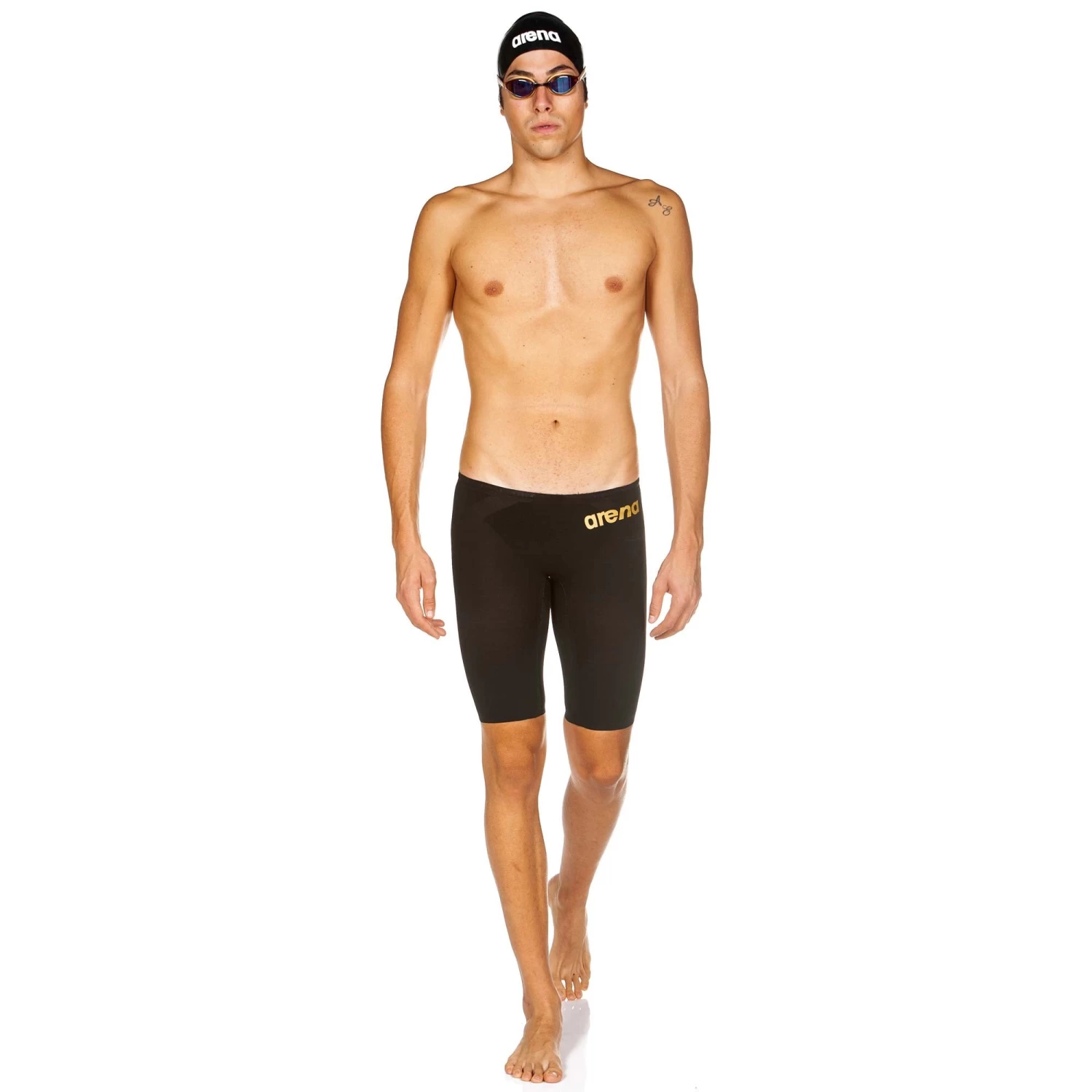 Arena Mens Powerskin Carbon Air 2 Jammer - Black Gold 3 Arena Mens Powerskin Carbon Air 2 Jammer - Black Gold