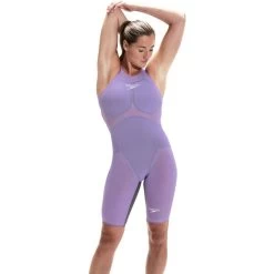 Speedo Womens Fastskin LZR Pure Valor Openback - Lilac/Charcoal