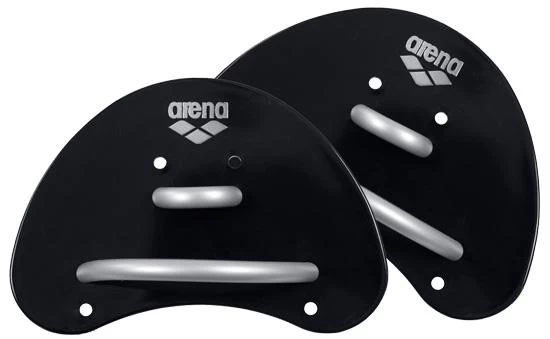 Arena Elite Finger Paddles - Black Silver 3 Arena Elite Finger Paddles - Black Silver