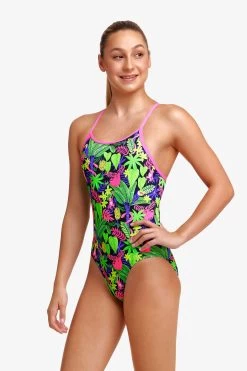 Funkita Girls Diamond Back One Piece - Sloth Slumber -Swim Pro Shop FS11G SLOTH SLUMBER 12