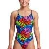 Funkita Ladies Diamond Back One Piece - Cabbage Patch -Swim Pro Shop FS11L CABBAGE PATCH 01