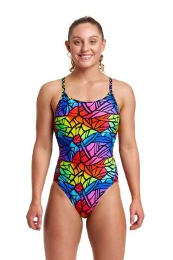 Funkita Ladies Diamond Back One Piece - Cabbage Patch