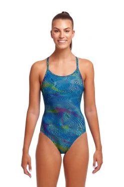 Funkita Ladies Diamond Back One Piece - Wires Crossed
