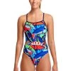Funkita Ladies Single Strap One Piece - Face Palm 1 Funkita Ladies Single Strap One Piece - Face Palm -Swim Pro Shop FS15L FACE PALM 01