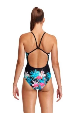 Funkita Ladies Single Strap One Piece - Flamingo Night -Swim Pro Shop FS15L FLAMINGO NIGHT 02