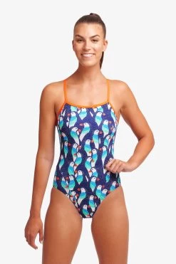 Funkita Ladies Single Strap One Piece - Pengoo Parade -Swim Pro Shop FS15L PENGOO PARADE 12