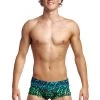 Funky Trunks Mens Plain Front Trunks - Spraying Alive -Swim Pro Shop FT01M SPRAYING ALIVE 01