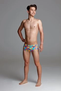 Funky Trunks Boys Classic Trunks - Panel Pop -Swim Pro Shop FT32B PANEL POP 2189