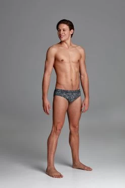 Funky Trunks Mens Classic Briefs - Black Widow -Swim Pro Shop FT35M BLACK WIDOW 3378