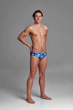 Funky Trunks Mens Classic Briefs - Check Republic -Swim Pro Shop FT35M CHECK REPUBLIC 3427