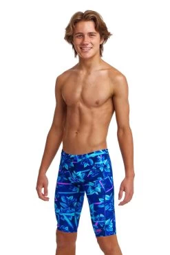 Funky Trunks Boys Training Jammers - Leaf Laser