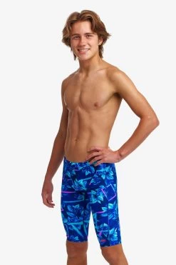 Funky Trunks Boys Training Jammers - Leaf Laser -Swim Pro Shop FT37B LEAF LASER 09