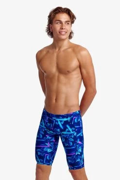 Funky Trunks Mens Training Jammers - Leaf Laser -Swim Pro Shop FT37M LEAF LASER 11