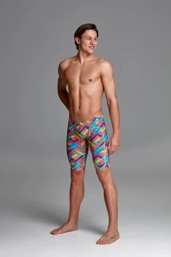 Funky Trunks Mens Training Jammers - Panel Pop 10 Funky Trunks Mens Training Jammers - Panel Pop -Swim Pro Shop FT37M PANEL POP 3721