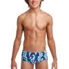 Funky Trunks Boys Sidewinder Trunks - Pengoo Parade -Swim Pro Shop FTS010B PENGOO PARADE 01