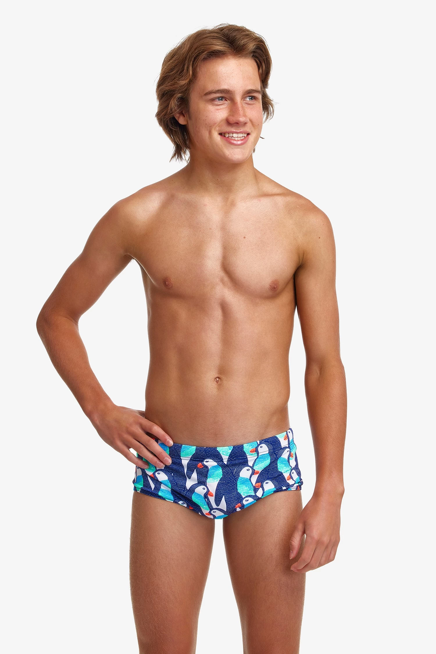 Funky Trunks Boys Sidewinder Trunks - Pengoo Parade 5 Funky Trunks Boys Sidewinder Trunks - Pengoo Parade - Image 3