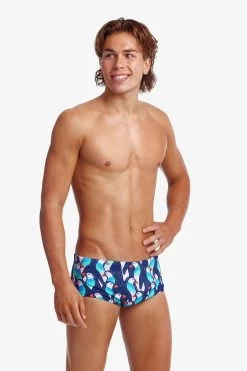 Funky Trunks Mens Sidewinder Trunks - Pengoo Parade -Swim Pro Shop FTS010M PENGOO PARADE 06