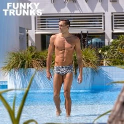 Funky Trunks Mens Eco Classic Trunks - Zebra Crossing -Swim Pro Shop FUNKY TRUNKS D1 2020 014