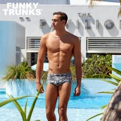 Funky Trunks Mens Eco Classic Trunks - Zebra Crossing -Swim Pro Shop FUNKY TRUNKS D1 2020 015
