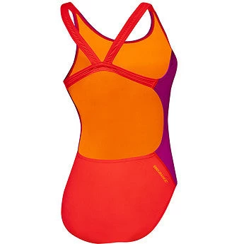 Speedo Womens Endurance Leaderback One Piece - Fluro Magenta Firey Red - Image 2