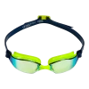 AQUA SPHERE Aquasphere Xceed Goggles - Yellow Titanium Mirror Lens Yellow Navy -Swim Pro Shop Yellow titanium goggles