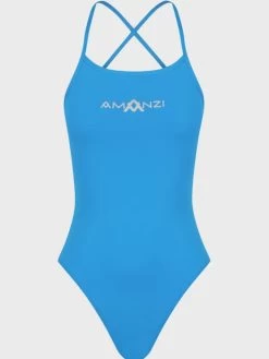 Amanzi Womens Tie Back One Piece - Azure