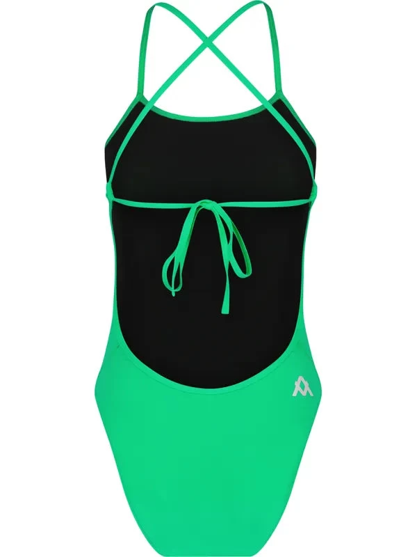 Amanzi Womens Tie Back One Piece - Emerald 4 Amanzi Womens Tie Back One Piece - Emerald - Image 2