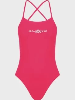 Amanzi Womens Tie Back One Piece - Ruby